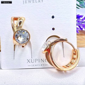 Сережки Xuping18К 18706 (діаметр 1,5 см.) «Swarovski»